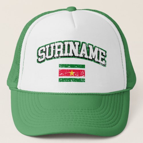 Suriname Vintage Flag Trucker Hat