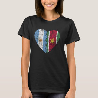 SURINAMES Argentinian Flags Heart  Argentina Surin T-Shirt