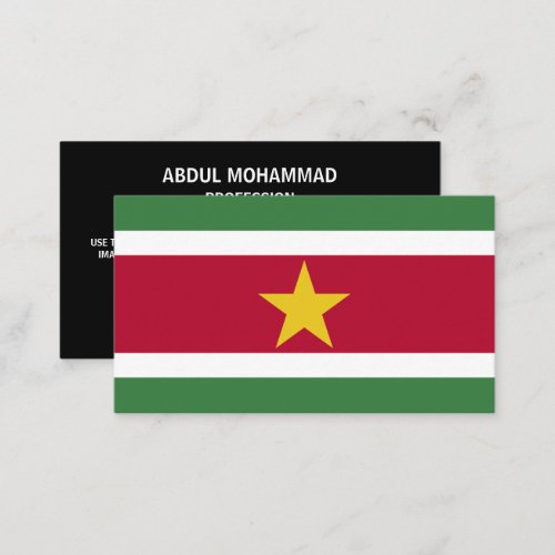 Surinamese Flag Flag of Suriname Business Card