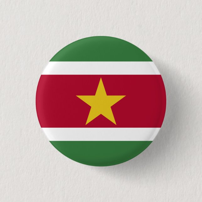 Surinamese Flag, Flag of Suriname Button (Front)