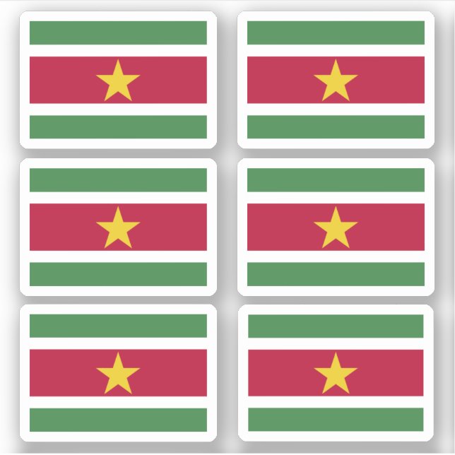 Surinamese flag sticker (Front)