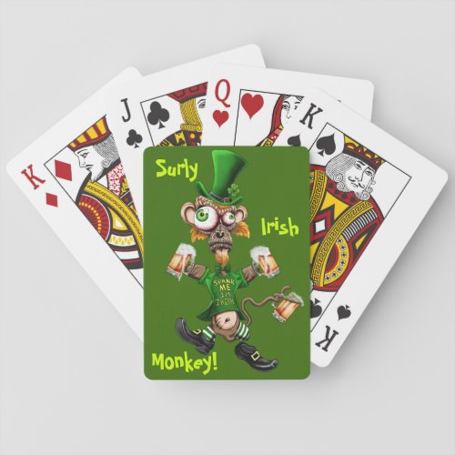 Surly Irish Monkey Poker Cards