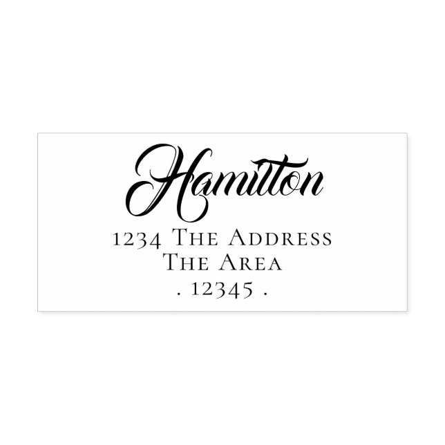 Surname And Address personalized Rubber Stamp (Imprint)