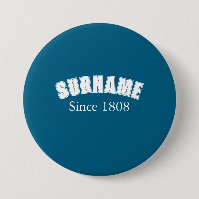 Surname Collegiate Design Button (Front)