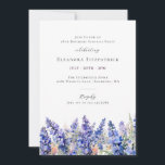SURPISE PARTY 18th Birthday Blue July Birth Flower Invitation<br><div class="desc">Create a beautiful summer birthday theme for your July celebration around July's Birth Flower - Blue Larkspur. Larkspur is also known as Delphinium.</div>