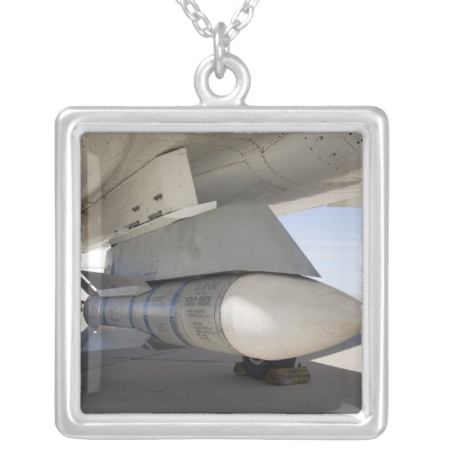 Surplus Navy Phoenix missiles Silver Plated Necklace (Front)