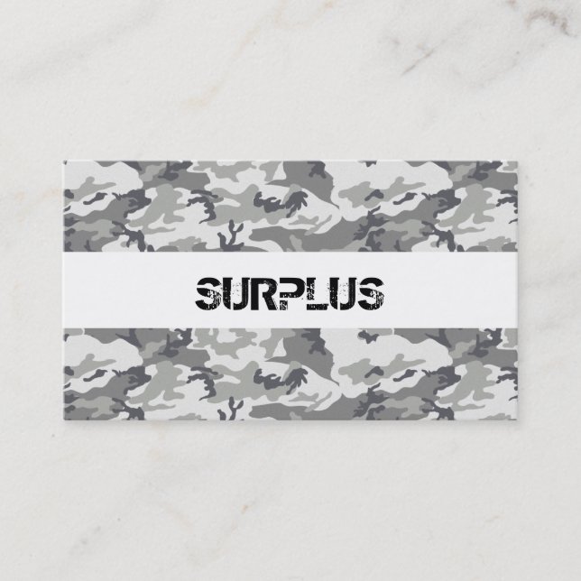 Surplus Urban Camo Business Card (Front)