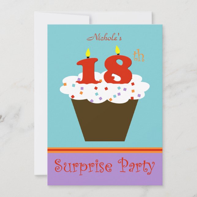 Surprise 18th Birthday Party Invitation (Front)