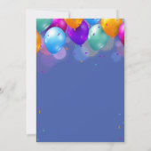 Surprise 21st Birthday Blue and Gold Balloons Invitation | Zazzle