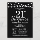 21st surprise birthday invitations