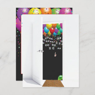 Surprise 21st Birthday Party Door Invitation