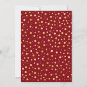 Surprise 21st Birthday Party - Red & Gold Invitation (Back)
