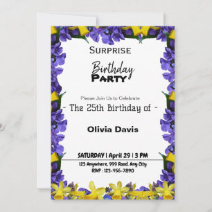 Surprise 25th Birthday Party Invitation