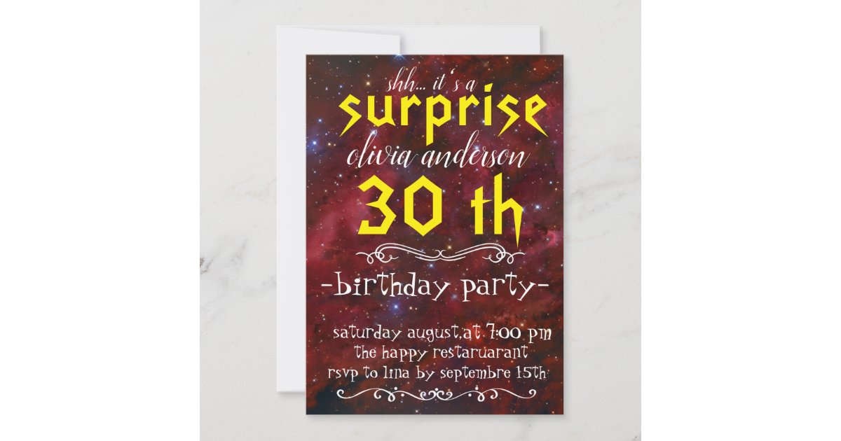 Surprise 30th Birthday Invitation Zazzle