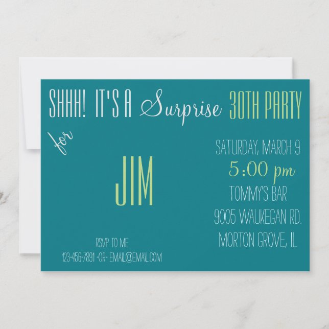 Surprise 30th Birthday Invitation (Front)