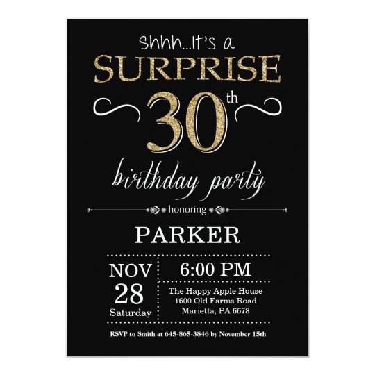 30Th Surprise Birthday Invitations 8