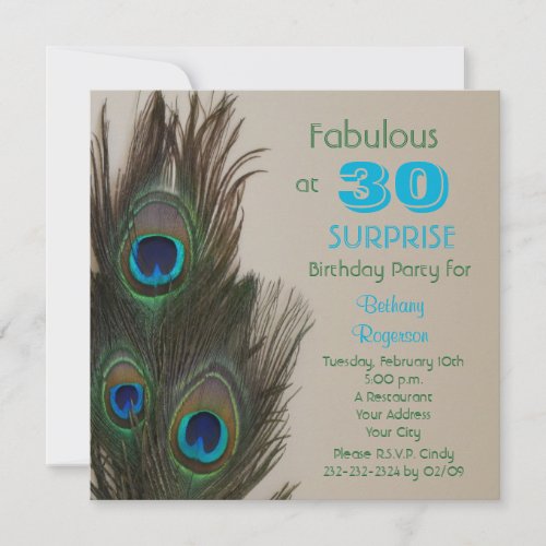 Surprise 30th Birthday Party Invitation Fabulous