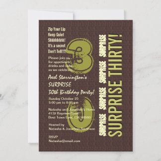 SURPRISE 30th Birthday V11 Invitation
