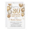Surprise 30th Birthday White and Gold Balloons