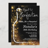Surprise 30th Birthday Wine Aged to Perfection Invitation (Front/Back)