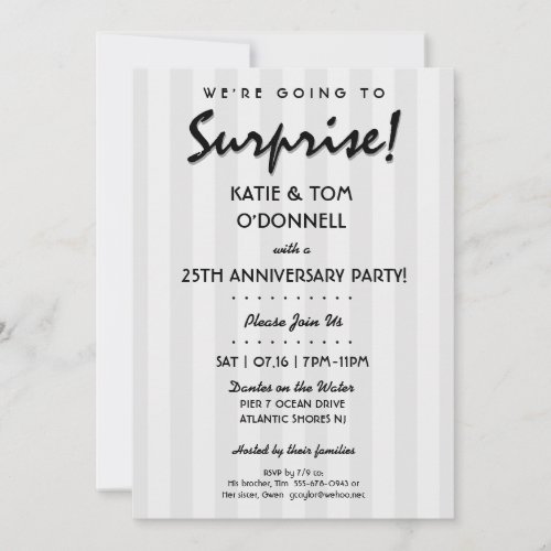 SURPRISE 30th or Any Anniversary Party Invitation