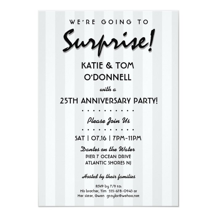 Surprise 30th Or Any Anniversary Party Invitation Zazzle Anniversary Party Invitation