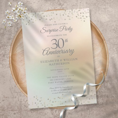 Surprise 30th Wedding Anniversary Party Invitation