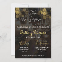 Surprise 35th birthday invitations Birthday Dinner