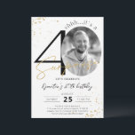 Surprise 40th Birthday Gold Photo Invitation<br><div class="desc">Surprise 30th Birthday Gold Photo Invitation is a part of the Birthday Invitations collection. This product features customizable photo section gold glitter sparkles. Done with decorative fonts. Explore more matching products in our store.</div>