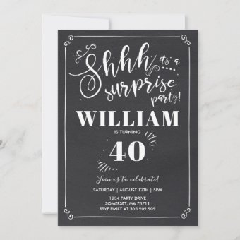 Surprise 40th Birthday Invitation Vintage Surprise | Zazzle