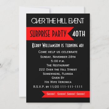 Surprise 40th Birthday Party Invitation by henishouseofpaper at Zazzle
