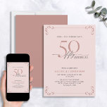 Surprise 50 & Fabulous Blush Pink & Black Birthday Invitation<br><div class="desc">It's a special surprise 50th birthday, and it's time to celebrate! Do you want to throw the best bash in town? Make sure it starts off with the highest of style with this 50 & Fabulous Blush Pink & Black Calligraphy Birthday Invitation. It will be sure to set the tone...</div>