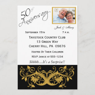 Surprise 50th Anniversary Party Invitations