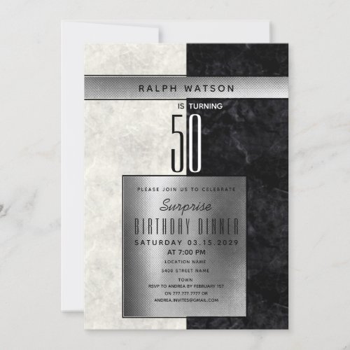 Surprise 50th Birthday Invitation