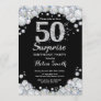 Surprise 50th Birthday Invitation Silver Diamond