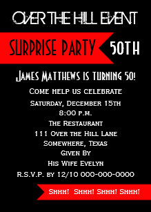surprise 50th birthday invitations zazzle