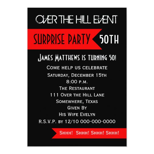 Surprise 50th Birthday Party Invitation 