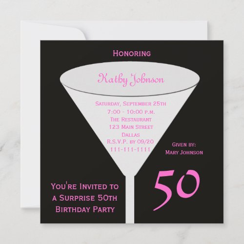 Surprise 50th Birthday Party Invitation
