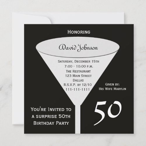 Surprise 50th Birthday Party Invitation
