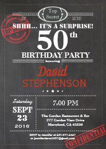 surprise men 50th birthday invitations zazzle