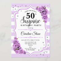 Surprise 50th Birthday - Purple White