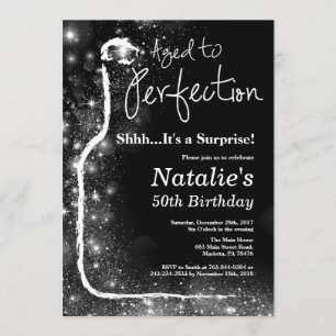 Surprise 50th Birthday Wine Aged to Perfection Invitation