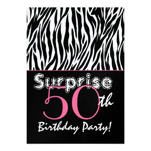 Zebra Stripe Party Invitations 10
