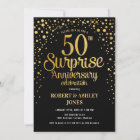 Surprise 50th Wedding Anniversary - Black & Gold