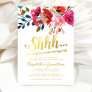 Surprise 50th Wedding Anniversary Elegant Floral Invitation