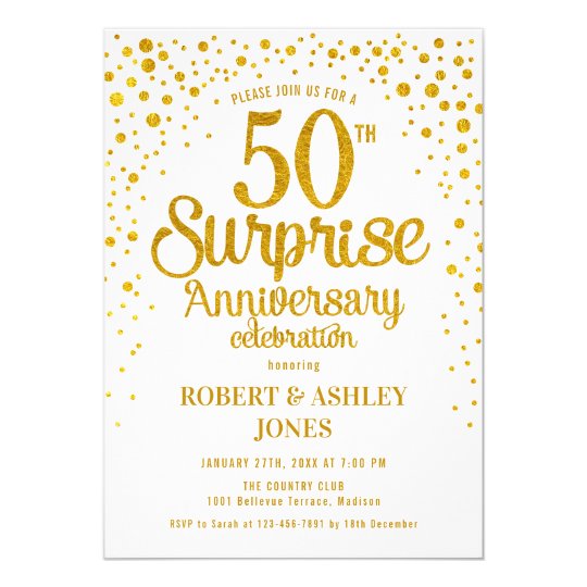 surprise-50th-wedding-anniversary-gold-white-invitation-zazzle