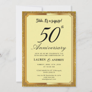 Surprise 50th Wedding Anniversary Invitation