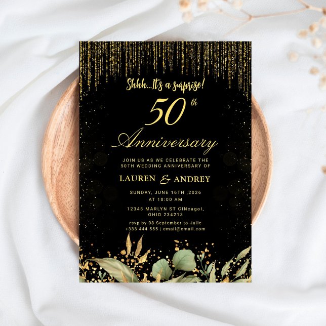 Surprise 50th Wedding Anniversary Invitation (Creator Uploaded)