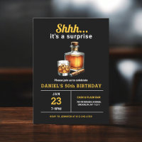 Surprise 50th Whiskey Cigar Bourbon Birthday Party