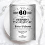 Surprise 60th Anniversary Party - Silver Black Invitation